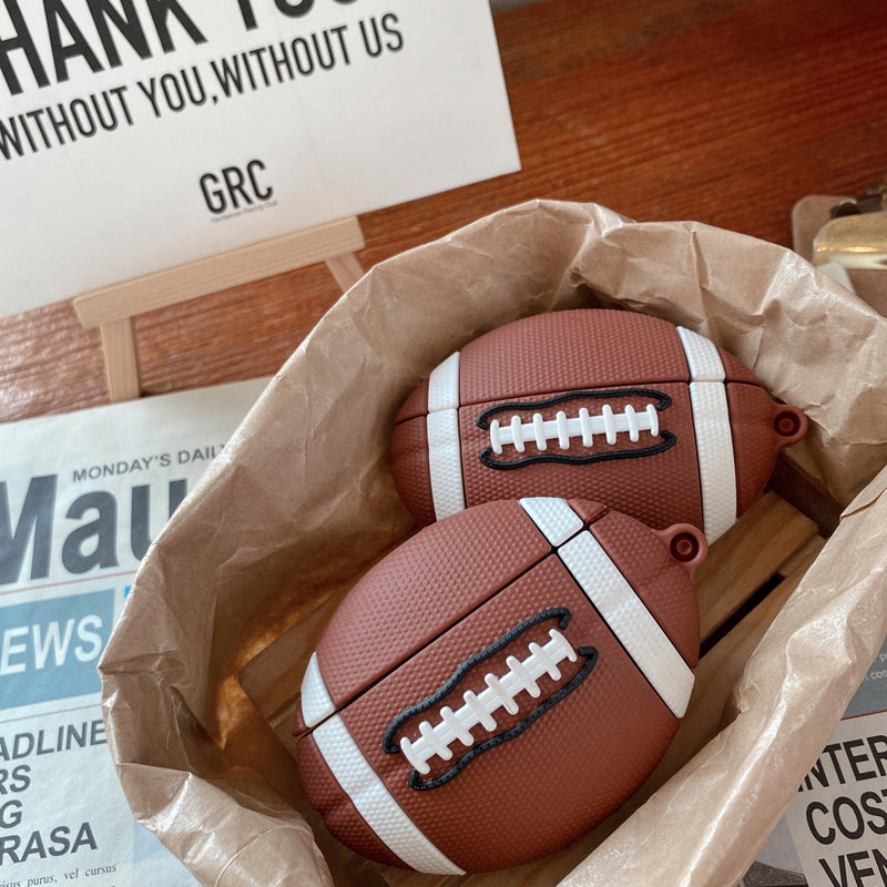 American Football Sports Inspired AirPods Case Cover – Premium Silicone Protection for AirPods 1/2/3/4 & AirPods Pro – Stylish, Durable & Shockproof