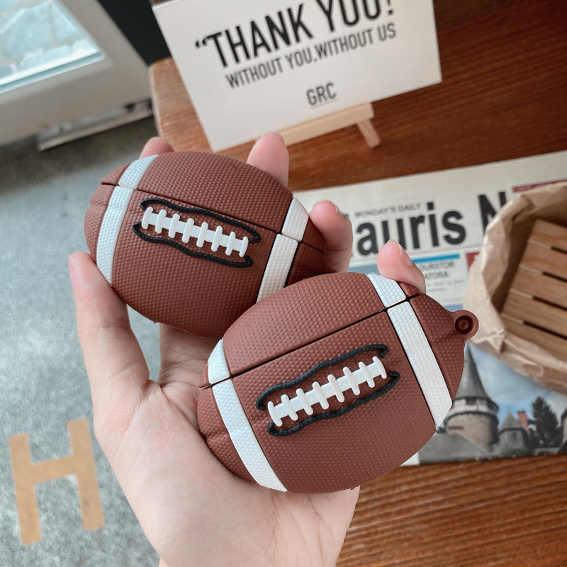 American Football Sports Inspired AirPods Case Cover – Premium Silicone Protection for AirPods 1/2/3/4 & AirPods Pro – Stylish, Durable & Shockproof