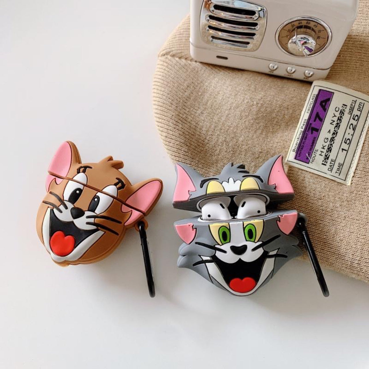 Tom & Jerry Cartoon Character Cat and Mouse Geek Popular TV Show 3d Inspired Cool AirPods Case Cover – Premium Silicone Protection Gift For him/Gift For her AirPods 1/2/3/4 & AirPods Pro – Stylish, Durable & Shockproof