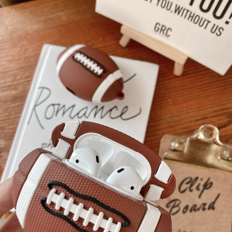 American Football Sports Inspired AirPods Case Cover – Premium Silicone Protection for AirPods 1/2/3/4 & AirPods Pro – Stylish, Durable & Shockproof