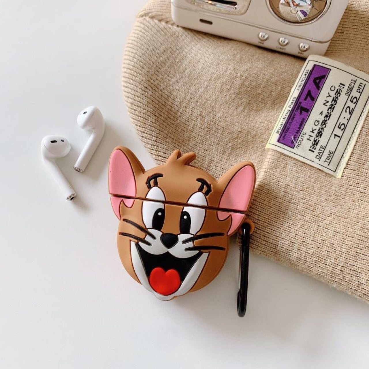 Tom & Jerry Cartoon Character Cat and Mouse Geek Popular TV Show 3d Inspired Cool AirPods Case Cover – Premium Silicone Protection Gift For him/Gift For her AirPods 1/2/3/4 & AirPods Pro – Stylish, Durable & Shockproof