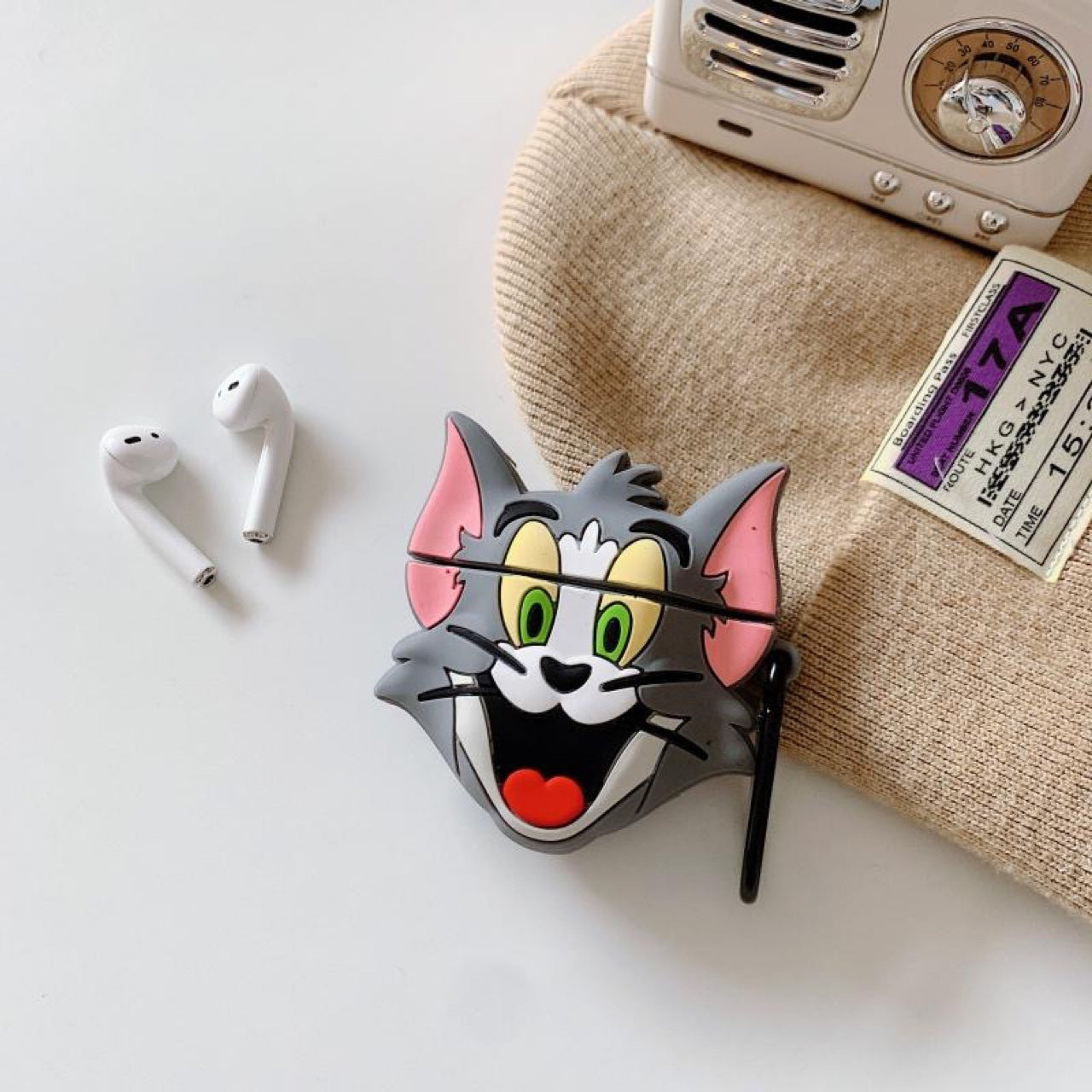 Tom & Jerry Cartoon Character Cat and Mouse Geek Popular TV Show 3d Inspired Cool AirPods Case Cover – Premium Silicone Protection Gift For him/Gift For her AirPods 1/2/3/4 & AirPods Pro – Stylish, Durable & Shockproof