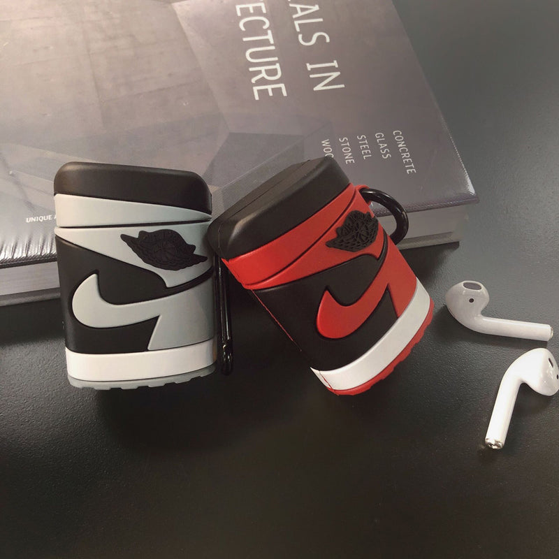 Round AJ1 Protective Sneaker Shoebox Airpods AirPods Case Cover – Premium Silicone Protection for AirPods 1/2/3/4 & AirPods Pro – Stylish, Durable & Shockproof