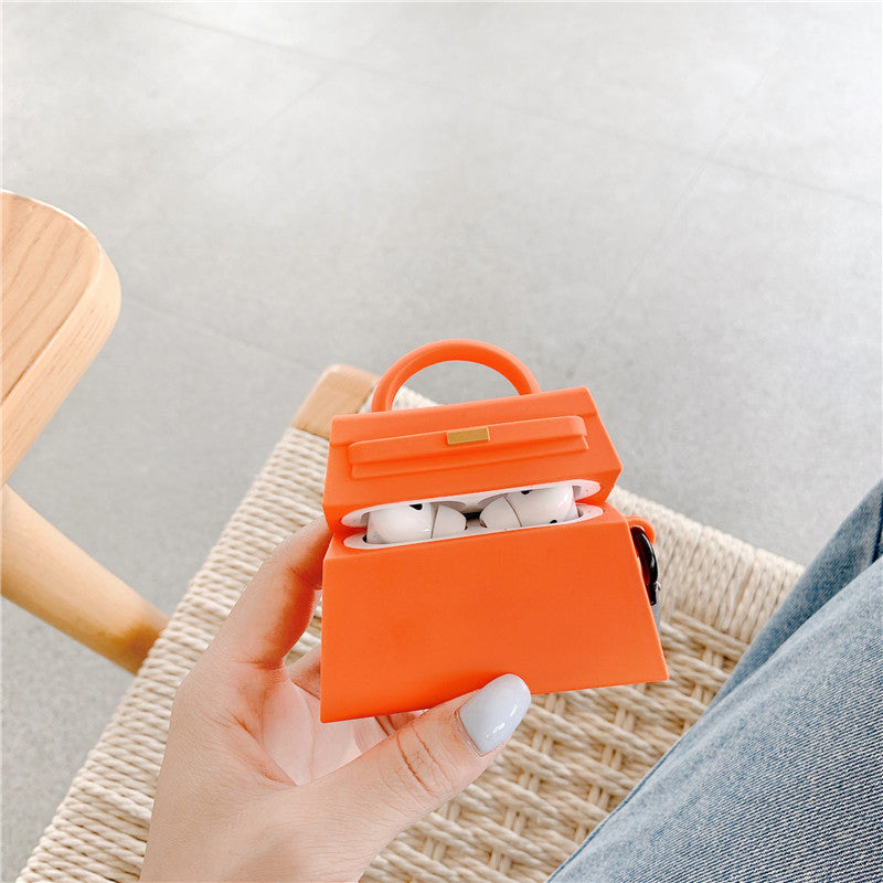 Fashion Stylish Designer Handbag Inspired for Ladies AirPods Case Cover – Premium Silicone Protection for AirPods 1/2/3/4 & AirPods Pro – Stylish, Durable & Shockproof