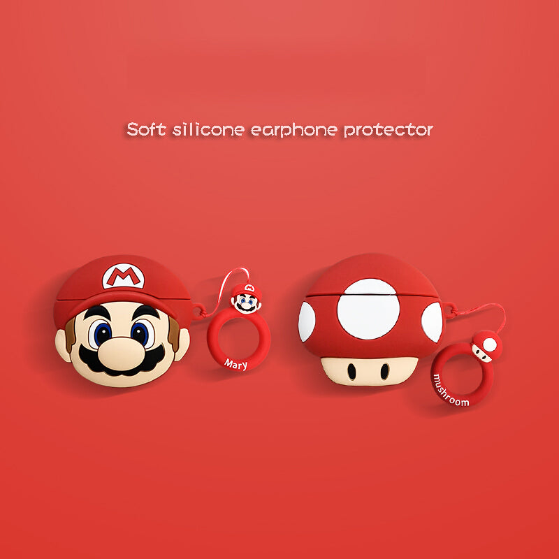 Super Mario & Toad Fantasy Video Game Character Geek Popular 3d Inspired Cool AirPods Case Cover – Premium Silicone Protection Gift For him/Gift For her AirPods 1/2/3/4 & AirPods Pro – Stylish, Durable & Shockproof