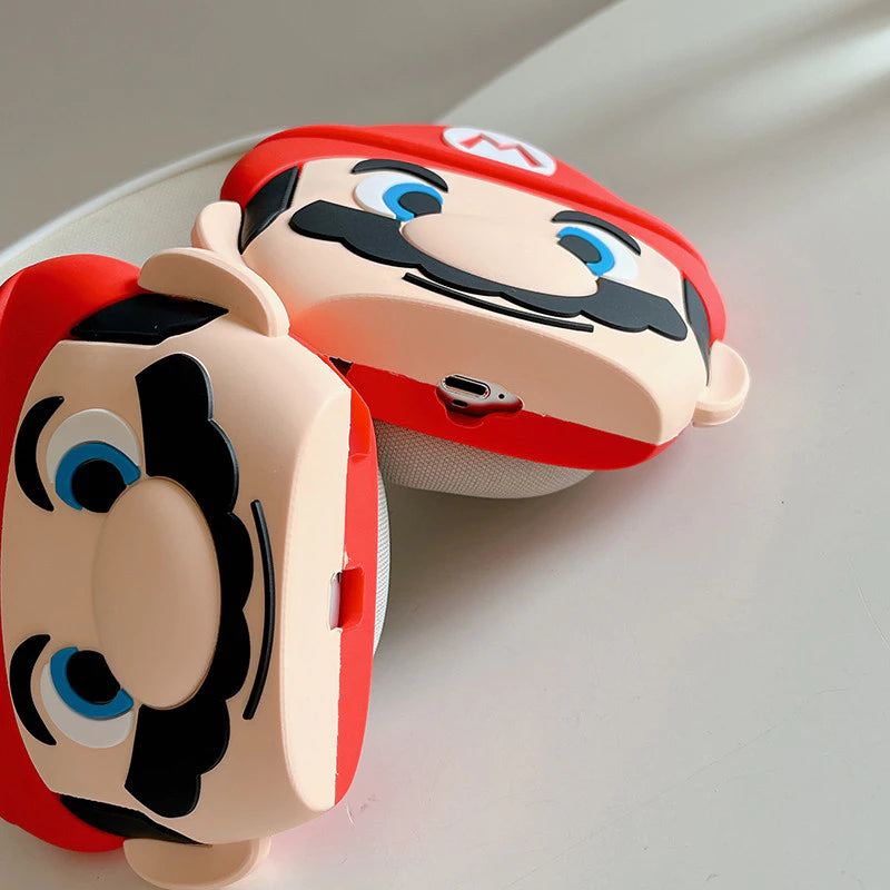Cartoon 3D Inspired Super Mario Bros Protective Case for Apple Airpods Max Headphones Cover Anti-scratch Earphone