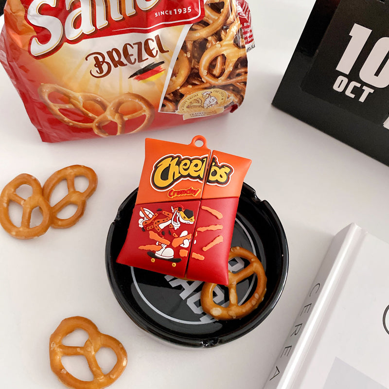 Cheesy Crisps Snacks  Inspired AirPods Case Cover – Premium Silicone Protection for AirPods 1/2/3/4 & AirPods Pro – Stylish, Durable & Shockproof