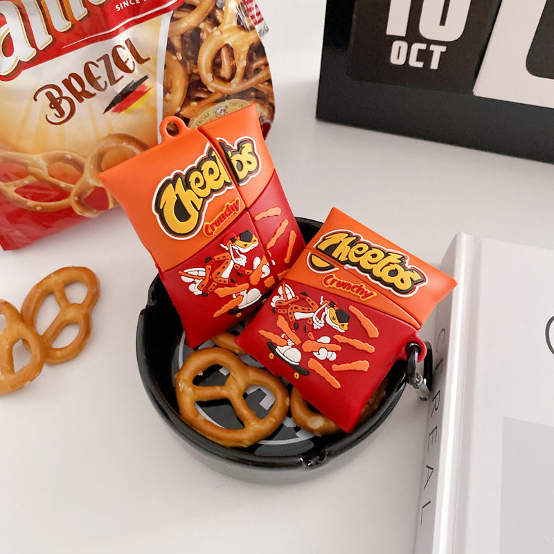 Cheesy Crisps Snacks  Inspired AirPods Case Cover – Premium Silicone Protection for AirPods 1/2/3/4 & AirPods Pro – Stylish, Durable & Shockproof