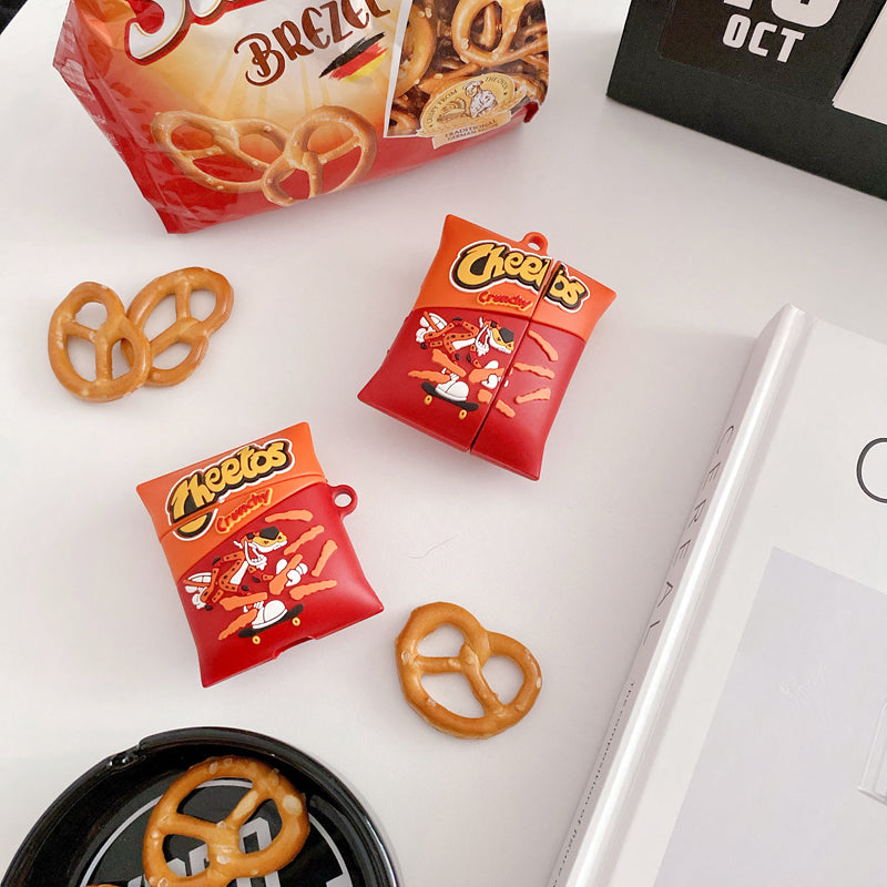 Cheesy Crisps Snacks  Inspired AirPods Case Cover – Premium Silicone Protection for AirPods 1/2/3/4 & AirPods Pro – Stylish, Durable & Shockproof