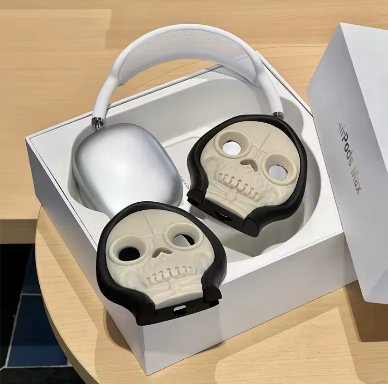Skeleton Face Protective Case for Apple Airpods Max Headphones Cover Anti-scratch Earphone