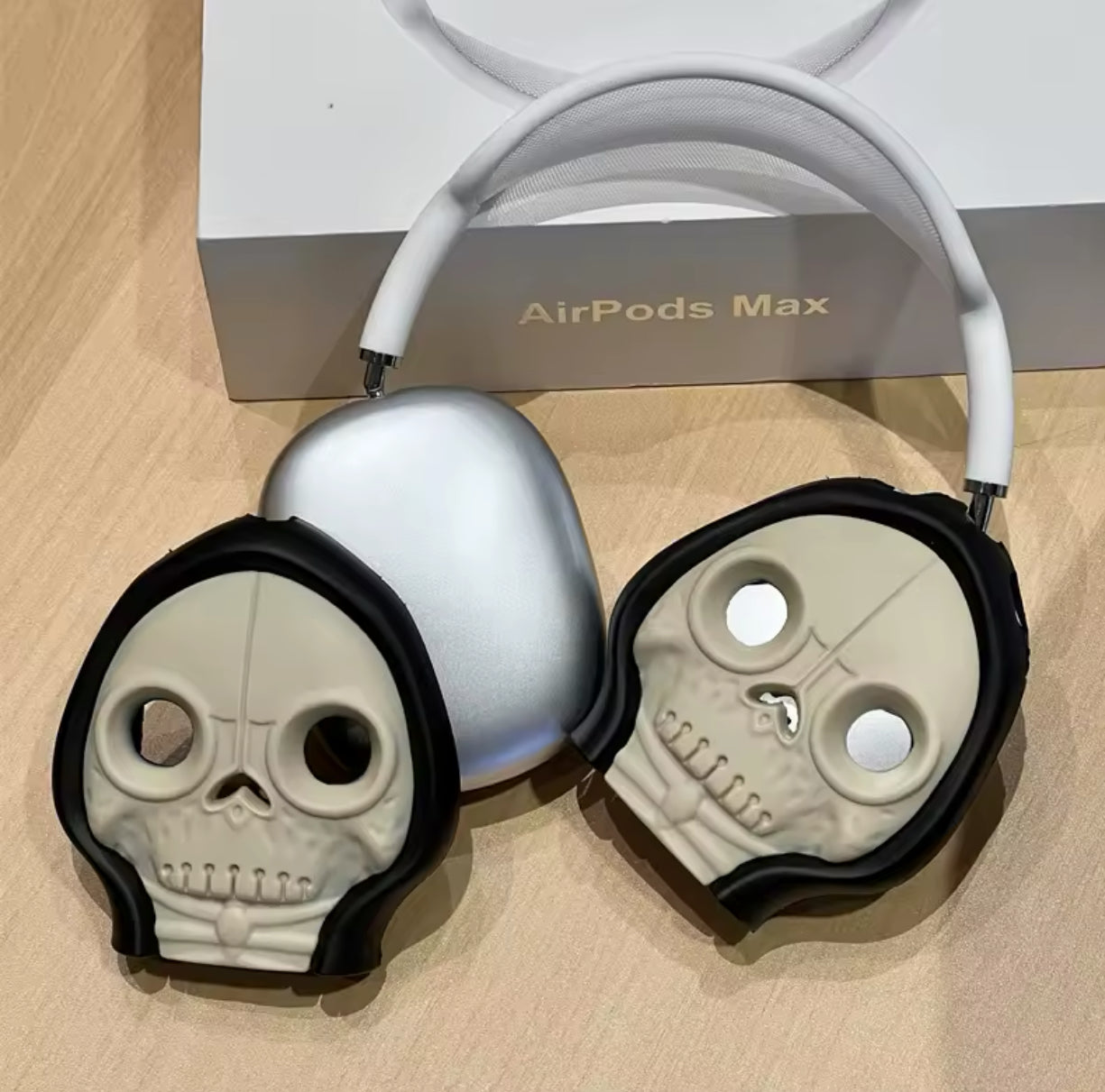 Skeleton Face Protective Case for Apple Airpods Max Headphones Cover Anti-scratch Earphone