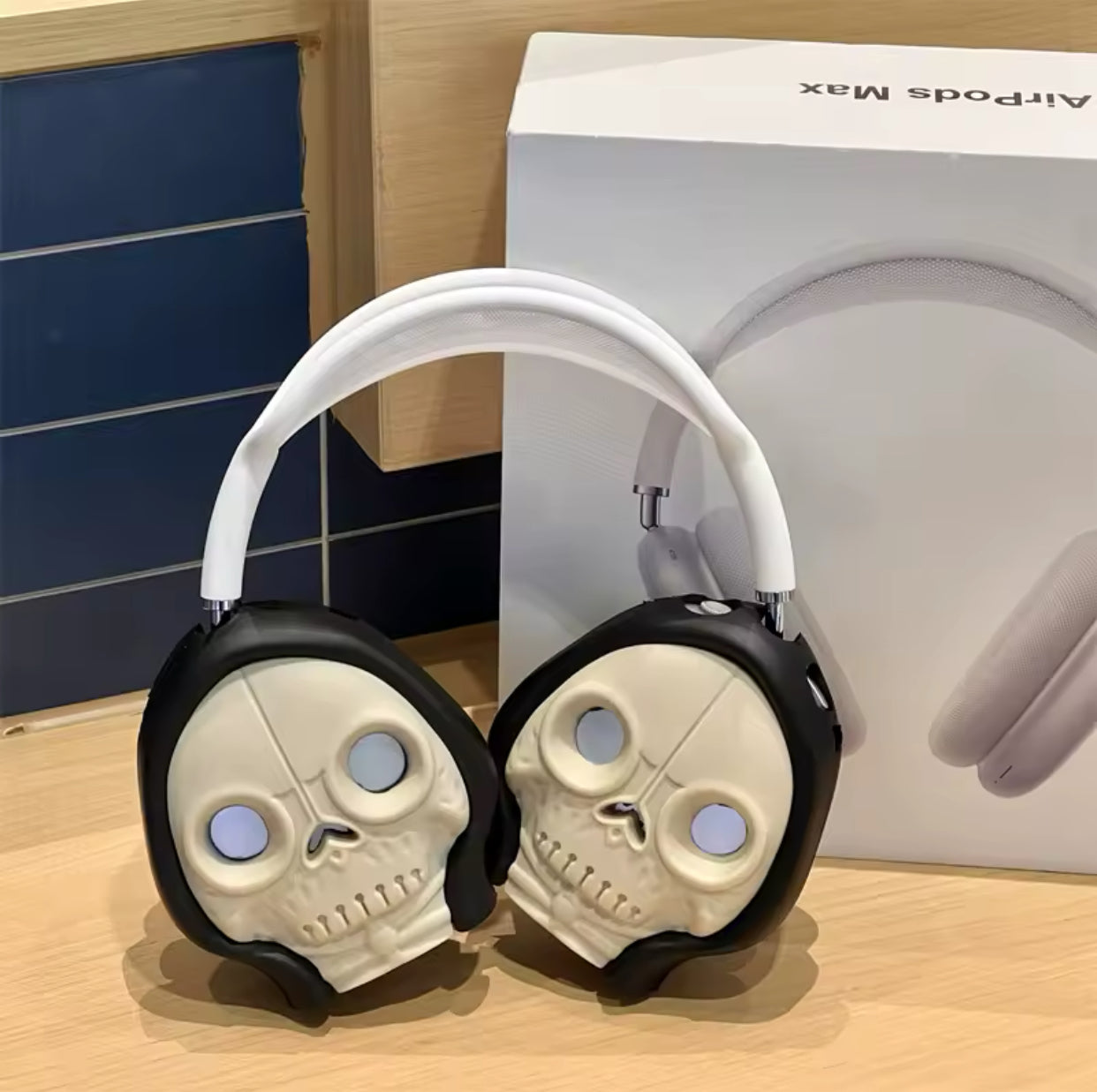 Skeleton Face Protective Case for Apple Airpods Max Headphones Cover Anti-scratch Earphone