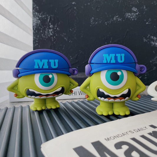 Mike Monster University Cartoon Character Inspired AirPods Case Cover – Premium Silicone Protection for AirPods 1/2/3/4 & AirPods Pro – Stylish, Durable & Shockproof