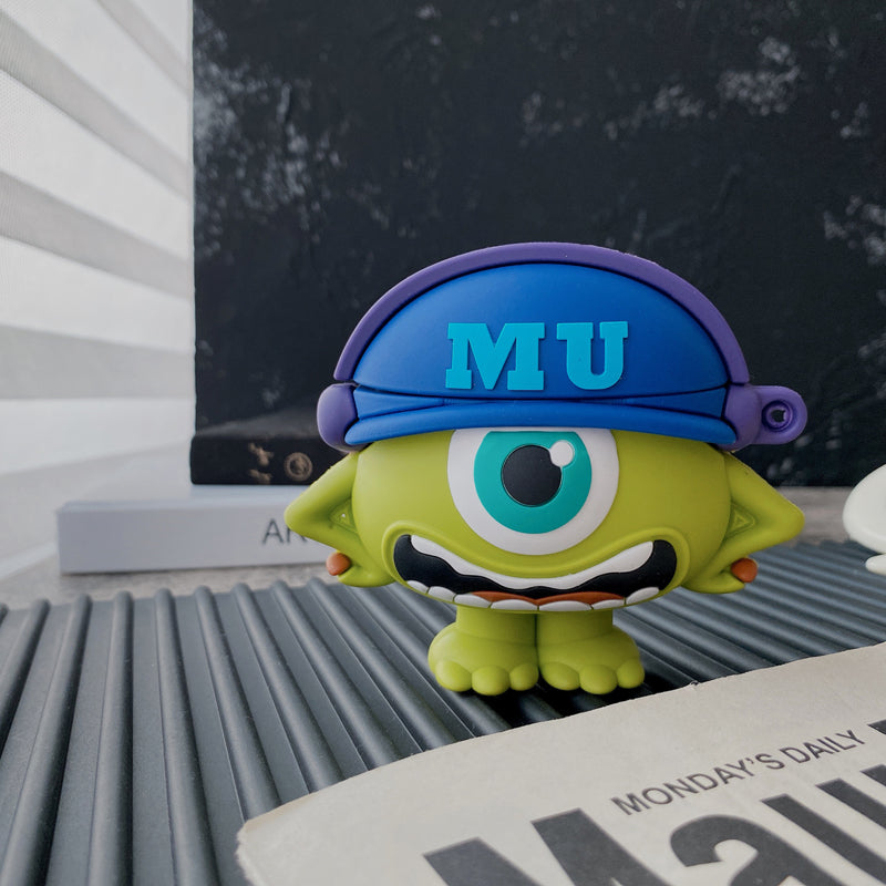 Mike Monster University Cartoon Character Inspired AirPods Case Cover – Premium Silicone Protection for AirPods 1/2/3/4 & AirPods Pro – Stylish, Durable & Shockproof