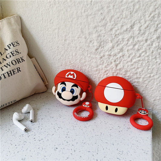 Super Mario & Toad Fantasy Video Game Character Geek Popular 3d Inspired Cool AirPods Case Cover – Premium Silicone Protection Gift For him/Gift For her AirPods 1/2/3/4 & AirPods Pro – Stylish, Durable & Shockproof