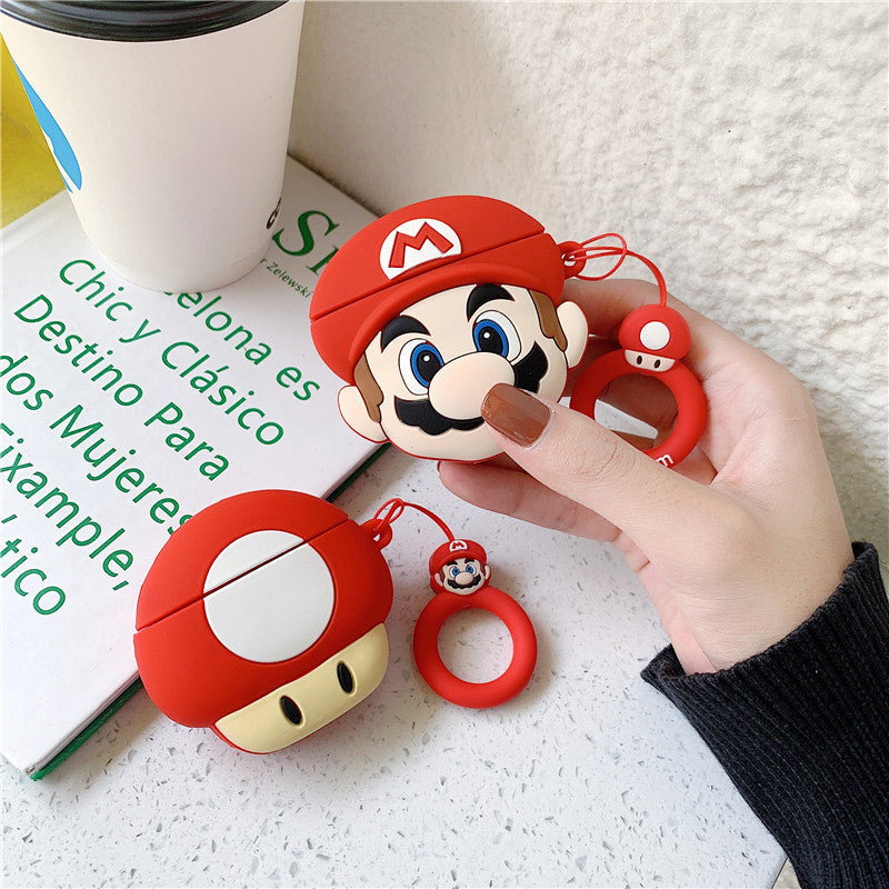 Super Mario & Toad Fantasy Video Game Character Geek Popular 3d Inspired Cool AirPods Case Cover – Premium Silicone Protection Gift For him/Gift For her AirPods 1/2/3/4 & AirPods Pro – Stylish, Durable & Shockproof