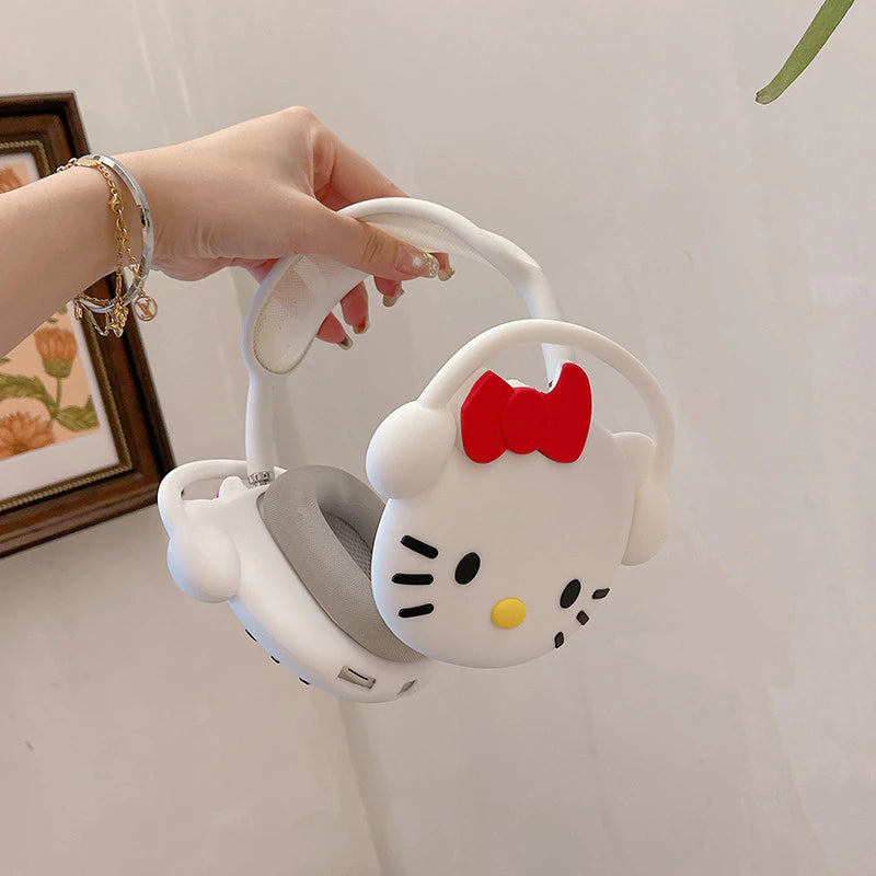 Cartoon 3D Inspired Hello Kitty Cute Protective Case for Apple Airpods Max Headphones Cover Anti-scratch Earphone