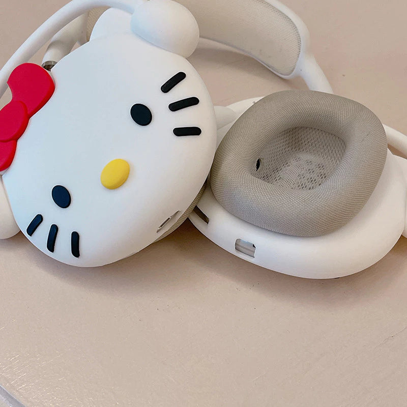 Cartoon 3D Inspired Hello Kitty Cute Protective Case for Apple Airpods Max Headphones Cover Anti-scratch Earphone
