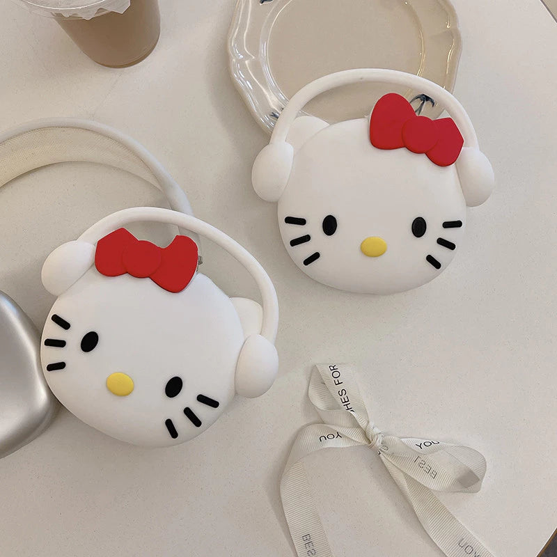 Cartoon 3D Inspired Hello Kitty Cute Protective Case for Apple Airpods Max Headphones Cover Anti-scratch Earphone
