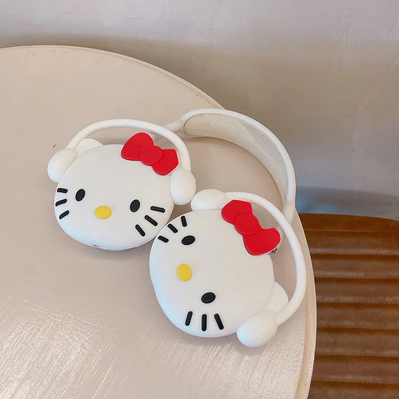 Cartoon 3D Inspired Hello Kitty Cute Protective Case for Apple Airpods Max Headphones Cover Anti-scratch Earphone