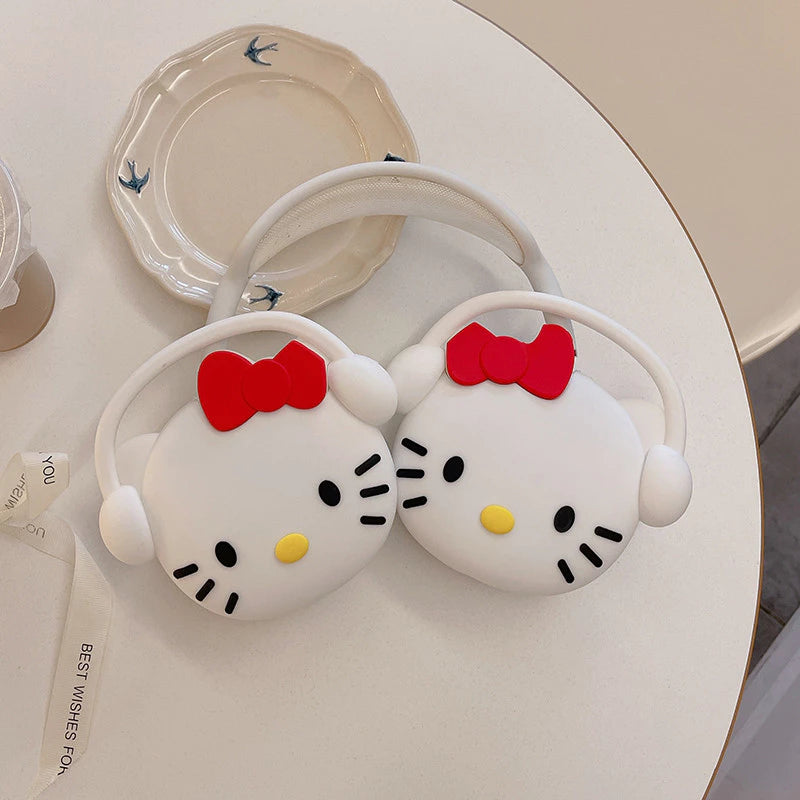 Cartoon 3D Inspired Hello Kitty Cute Protective Case for Apple Airpods Max Headphones Cover Anti-scratch Earphone