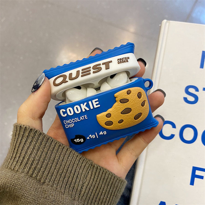 Cookie Chocolate Chip Snacks Inspired IAirPods Case Cover – Premium Silicone Protection for AirPods 1/2/3/4 & AirPods Pro – Stylish, Durable & Shockproof