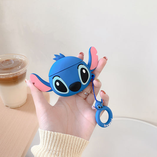 Stitch Blue Cartoon Inspired AirPods Case Cover – Premium Silicone Protection for AirPods 1/2/3/4 & AirPods Pro – Stylish, Durable & Shockproof